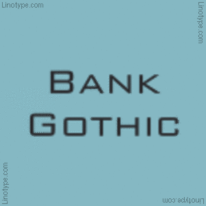 Bank gothic font free download